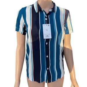 NWT DENIN & FLOWER RICKY SINGH Blouse Viscose Women Sz S (11-12) NWT